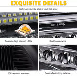 Firebug Super Bright 2pcs 7x6 5x7 Led Headlights 6052 6054 H5054 H6054 Hi/Low Sealed Beam White/Amber Halo Fit For Jeep TJ JK Cherokee XJ YJ Pickup Dodge Ram Ford Chevy Chevrolet Express Nissan