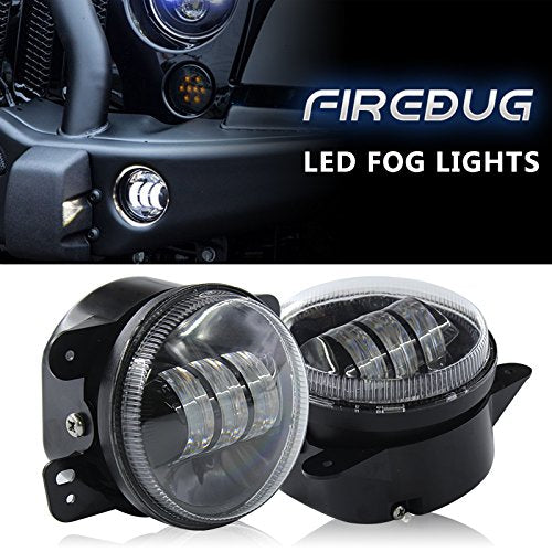 Firebug 4 Inch LED Fog Light Pair for  Wrangler 97-16, TJ, LJ & Unlimited
