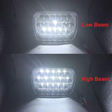 Firebug 2Pcs 60W 5x7 inch Led Headlights H6054 Rectangle 6x7 Led Headlamp Hi/Low Led Sealed Beam H4 Plug 6054 Headlights H5054 6052 For Wrangler YJ XJ Cherokee Truck