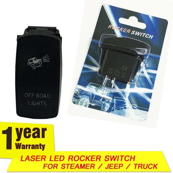 Firebug  LED OFF ROAD LIGHTS Laser Rocker Switch, Red