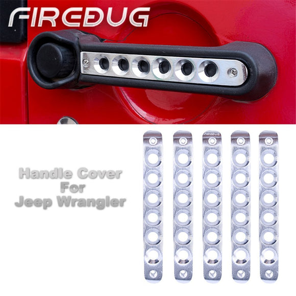 Firebug Tailgate Handle Inserts for 07-16  Wrangler JK & Unlimited 4 door, Silver