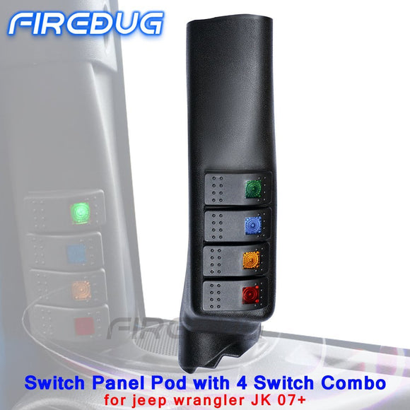 Firebug Switch Pillar Pod Combo for Wrangler JK / JKU 2007-2016
