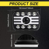 Firebug 2pcs 2020 New 5x7 Inch LED Headlights 116W 7x6'' Sealed Beam Angel Eye DRL Handlamp for Wrangler YJ XJ Cherokee H6054 H5054 H6052 H6053