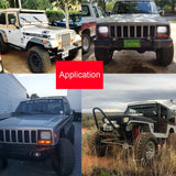 Firebug 2Pcs 60W 5x7 inch Led Headlights H6054 Rectangle 6x7 Led Headlamp Hi/Low Led Sealed Beam H4 Plug 6054 Headlights H5054 6052 For Wrangler YJ XJ Cherokee Truck