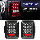 Firebug  Wrangler Rear LED Lights,   Wrangler LED Tail Lights,  Tail Light,  JK Tail Lights,  Led Tail Light,  Rear Lights, With Brake Light & Reverse Light, JK JKU 2007 - 2017