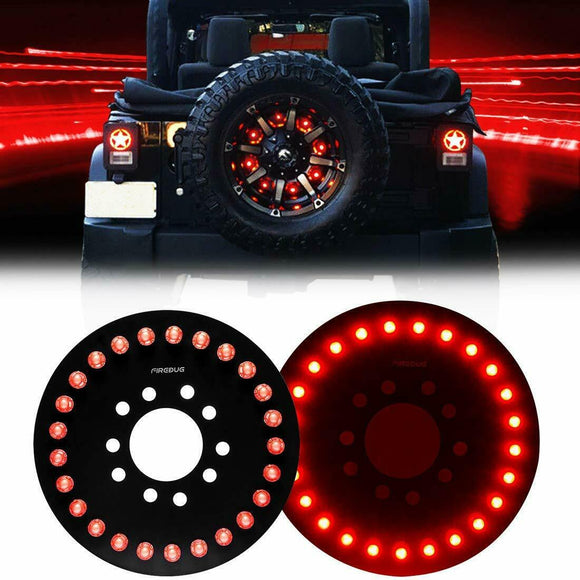 Spare Tire Light Third Brake Lights For 07-17 Wrangler JK & JKU 25 LED Red