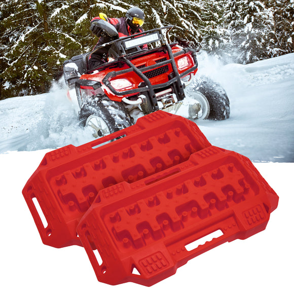 Firebug 2pcsRecoveryTraction BoardOff-Road Vehicle Mud Sand Snow for 4X4 Mud Red