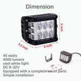 2X45W3inch Led Offroad Driving Lights Dually Side Shooter For JK ATV UTV TRUCK