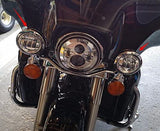 Firebug 2 PCS Chrome 4.5 Inch Cree LED Passing Light LED Fog Lamps for Motorcycles Auxiliary Light Bulb Motorcycle Projector Driving Lamp