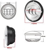 Firebug 2 PCS Chrome 4.5 Inch Cree LED Passing Light LED Fog Lamps for Motorcycles Auxiliary Light Bulb Motorcycle Projector Driving Lamp