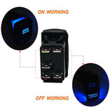 Firebug WINDSHIELD LIGHT BAR Laser Rocker Switch  for Steamer/Jeep/Truck, Blue