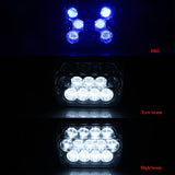 Firebug Blue 6x7 Inch 5D LED Rectangular Headlights for   Wrangler JK YJ CJ TJ MJ, 2 Pcs