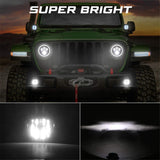 Firebug LED Fog Lights Compatible fo Wrangler JL 2018 2019 LED Fog Light Assembly Kit 40W Waterproof Bumper Lamps Set, 1Pair (Only Fit Plastic Bumper)