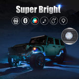 LED Rock Lights -8 Pod Lights with Phone App Control For Off Road Truck SUV