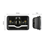 Firebug 2pcs 4X6'' LED Square Headlight Bulbs Projector High Low Beam Headlamp with Angel Eye for Wrangler Cherokee