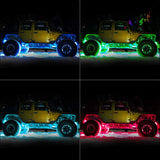 Firebug 4 Pod RGB LED Rock Lights Offroad Music Wireless Bluetooth Control ATV