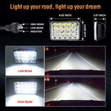 Firebug 4x6 inch LED Headlights Rectangular Replacement H4651 H4652 H4656 H4666 H6545 for Peterbil Kenworth Freightinger Ford Probe Chevrolet Oldsmobile Cutlass