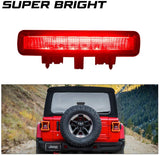 Firebug LED 3rd Brake Light Compatible for  Wrangler JL 2018 2019 Third Brake Light High Mount Stop Light (Black Housing Smoke Lens)
