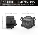 Firebug 4 Inch LED Fog Lights for 2018-2020  JL, 2800LM Off Road Fog Lamps, JL 4'' Fog Passing Driving Lamp -Pair