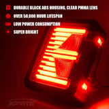 Firebug LED Tail Lights w/Turn Signal & Reverse Light Clear Lens Taillights Assembly for 2007-2018 Wrangler JK JKU - Linear Series