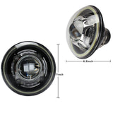 Firebug 7 Inch  LED Headlights with Halos & Red Demon Eye for Wrangler 97-16, 2Pcs