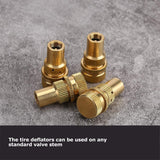 4Pcs 6-30 Psi Automatic Tire Tyre Deflators Air Deflators Valve Core Adapter Tool