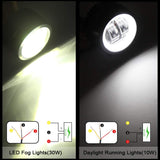 Firebug 2Pcs 40W Fog lights Offroad Round LED Angel Eye Work Light Bars for Trucks 4x4s SUV Mining Boat Farming and Heavy Equipment