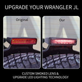Firebug 2018-2020   Wrangler JL 3rd Brake Light, Smoked Third Brake Light High Mount Stop Light, Waterproof