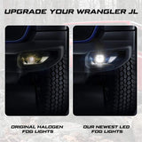 Firebug LED Fog Lights Compatible fo Wrangler JL 2018 2019 LED Fog Light Assembly Kit 40W Waterproof Bumper Lamps Set, 1Pair (Only Fit Plastic Bumper)