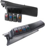 Firebug Left-Hand-Drive A-Pillar Switch Pod with 4 Rocker Switch Power up to 4 LED Offroad Lights and Accessories for  Wrangler JK 2011-2017