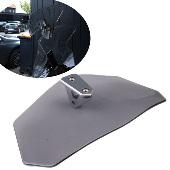 Firebug  Motorcycle Adjustable Windshields Gray Extension Clip on Spoiler Wind Deflector for Honda Suzuki Triumph BMW R1200GS