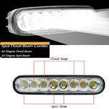 Led Light Bar Slim 6.5 Inch, 40W Work Light Off Road Driving Lights Combo Spot Flood Single Row Pods Fog Lights For Motorcycle Motorbike Cars Trucks Off Road ATV SUV 4x4 Boat