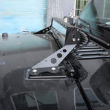 Firebug Windshield Hood Mount Bracket for 20-22inch Led Work Light Bar for Wrangler JK Sahara Rubicon 2007-2017
