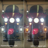 Apair Motorcycle Highway Bar Lights Switchback For Harley Davidson Touring Bikes