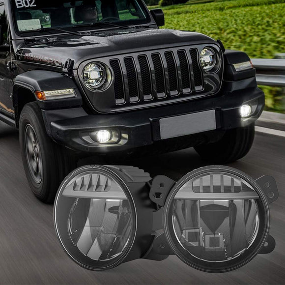 Firebug 4 Inch LED Fog Lights for 2018-2020  JL, 2800LM Off Road Fog Lamps, JL 4'' Fog Passing Driving Lamp -Pair
