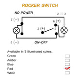 Firebug  LED OFF ROAD LIGHTS Laser Rocker Switch, Red
