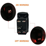 Firebug LED BATTERY ISOLATOR Laser Rocker Switch for Steamer/Truck/Boat, Red