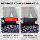 Firebug LED 3rd Brake Light Compatible for  Wrangler JL 2018 2019 Third Brake Light High Mount Stop Light (Black Housing Smoke Lens)