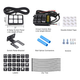6 Gang Switch Panel,  Universal Circuit Control Box Button Switch Pod Touch Switch Box For Truck JK ATV UTV SUV Car
