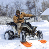 Firebug 2pcsRecoveryTraction BoardOff-Road Vehicle Mud Sand Snow for 4X4 Jeep Mud Orange