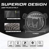 Firebug LED Fog Lights Compatible fo Wrangler JL 2018 2019 LED Fog Light Assembly Kit 40W Waterproof Bumper Lamps Set, 1Pair (Only Fit Plastic Bumper)