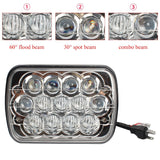 Firebug Blue 6x7 Inch 5D LED Rectangular Headlights for   Wrangler JK YJ CJ TJ MJ, 2 Pcs