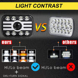 Firebug 2pcs 2020 New 5x7 Inch LED Headlights 116W 7x6'' Sealed Beam Angel Eye DRL Handlamp for Wrangler YJ XJ Cherokee H6054 H5054 H6052 H6053