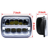Firebug 5x7 Inch LED Rectangular Headlights Pair for Wrangler