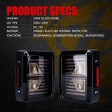 Firebug LED Tail Lights w/Turn Signal & Reverse Light Smoke Lens Taillights Assembly for 2007-2018  JK JKU - Linear Series