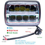 Firebug 5x7 Inch LED Rectangular Headlights Pair for Wrangler
