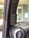 Firebug Left-Hand-Drive A-Pillar Switch Pod with 4 Rocker Switch Power up to 4 LED Offroad Lights and Accessories for  Wrangler JK 2011-2017