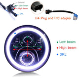Firebug 7 Inch LED Headlights with RGB Angel Eye for  Wrangler 1997-2016, JK TJ CJ