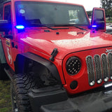 Firebug 7 Inch 30W LED Light Bar with Mounting Bracket for 97-16  Wrangler TJ & Unlimited, Blue