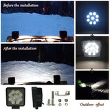 Firebug 4 1/5 Inch Square LED Floodlight for Truck